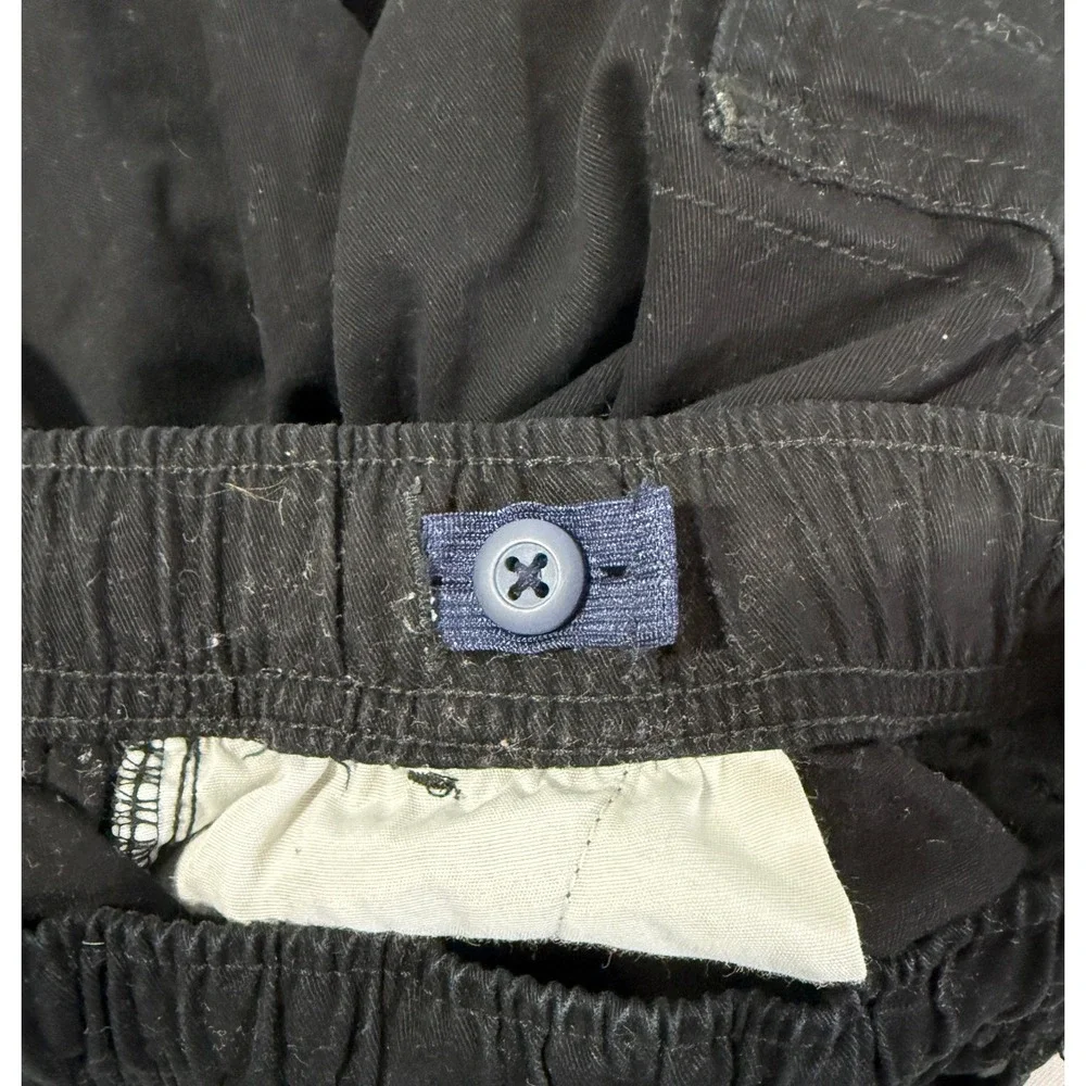 The Childrens Place Boys Cargo Pants 10 Slim Black Adjustable Waist Pockets